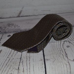Bert Pulitzer 100% Silk Gray Chain Pattern Tie